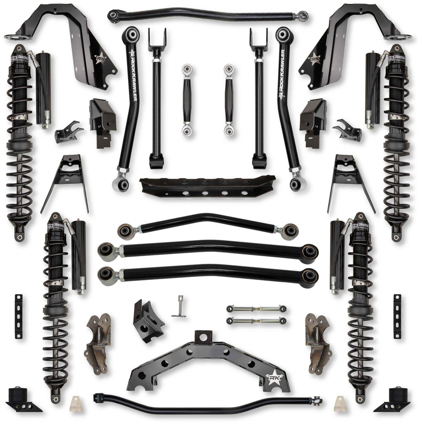 3.5 Inch T-REX Coilover No Limits Suspension System for Jeep Wrangler JLU 4XE Models Trail Runner System Stage 1 Rock Krawler