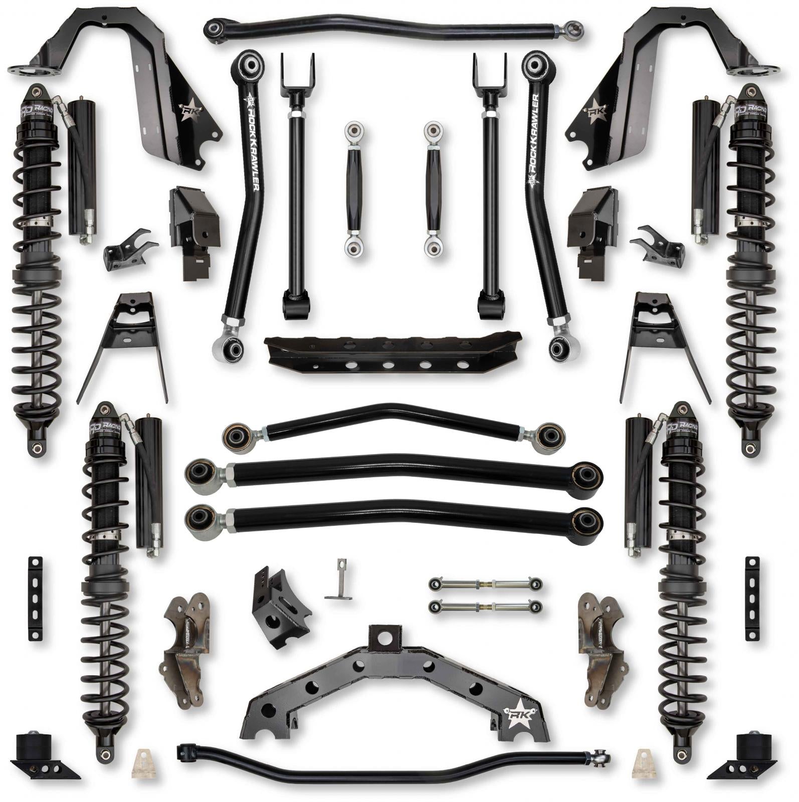 3.5 Inch T-REX Coilover No Limits Suspension System for Jeep Wrangler JLU 4XE Models Trail Runner System Stage 1 Rock Krawler