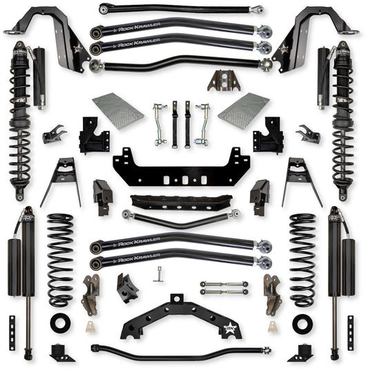 3.5 Inch X-Factor X2 Coilover Long-Arm Suspension System for Jeep Wrangler JLU Diesel Models Comp Stage 1 Rock Krawler