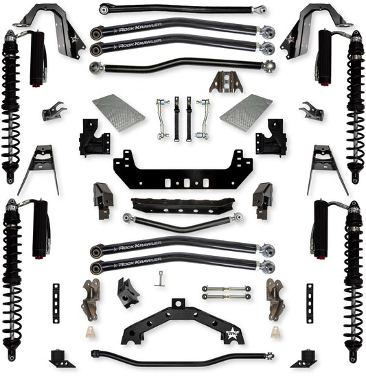 3.5 Inch X-Factor X2 Coilover Long-Arm Suspension System for Jeep Wrangler JLU Diesel Models Trail Runner System Stage 2 Rock Krawler