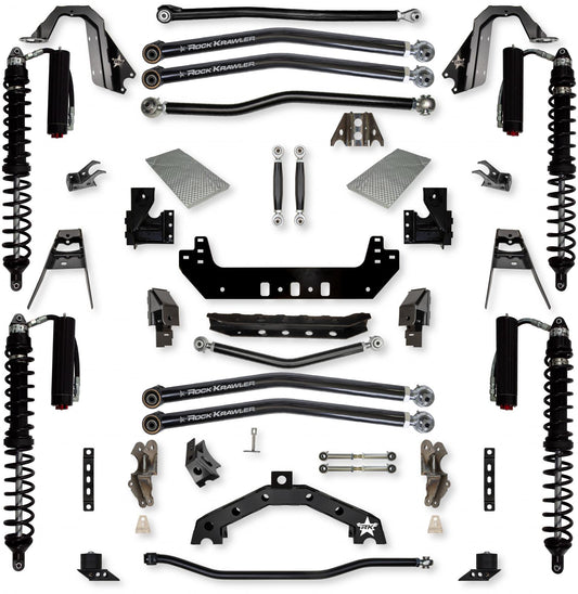 3.5 Inch X-Factor X2 Coilover No Limits Long-Arm Suspension System for Jeep Wrangler JLU 392 Models Trail Runner System Stage 2 Rock Krawler