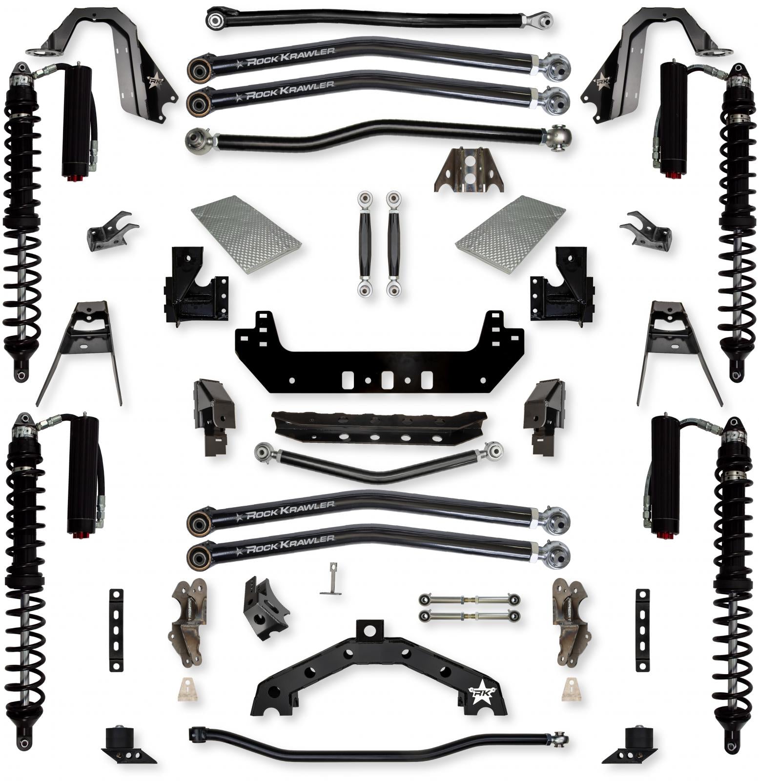 3.5 Inch X-Factor X2 Coilover No Limits Long-Arm Suspension System for Jeep Wrangler JLU Diesel Models Trail Runner System Stage 2 Rock Krawler