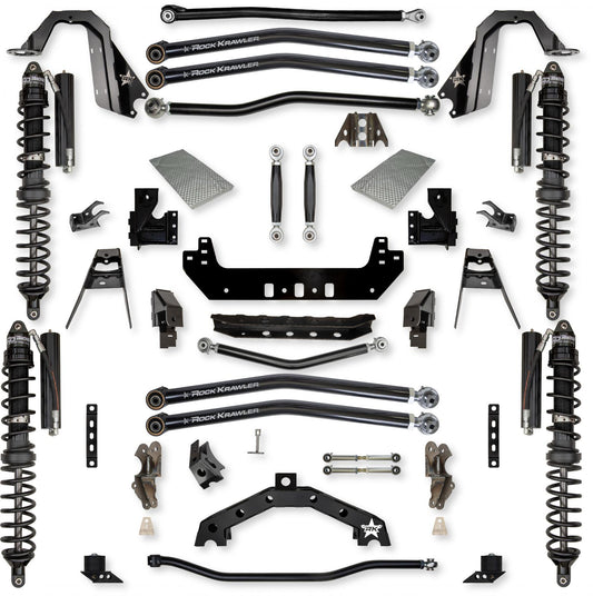 3.5 Inch X-Factor X2 Coilover No Limits Long-Arm Suspension System for Jeep Wrangler JLU Gas Models Trail Runner System Stage 1 Rock Krawler
