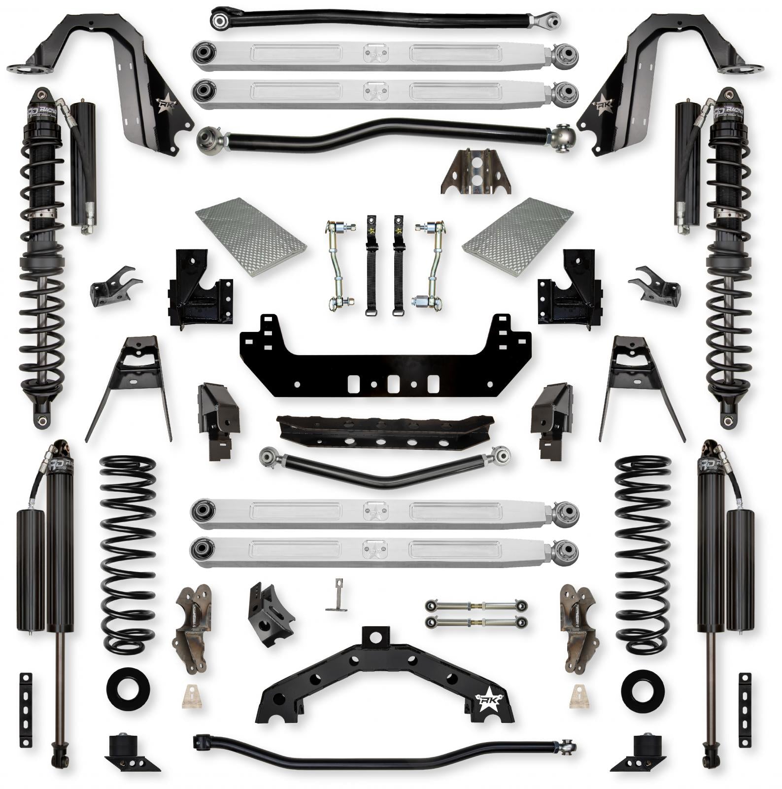 3.5 Inch X-Factor X2 Pro Elite Coilover Long-Arm Suspension System for Jeep Wrangler JLU Gas Models Comp Stage 1 Rock Krawler
