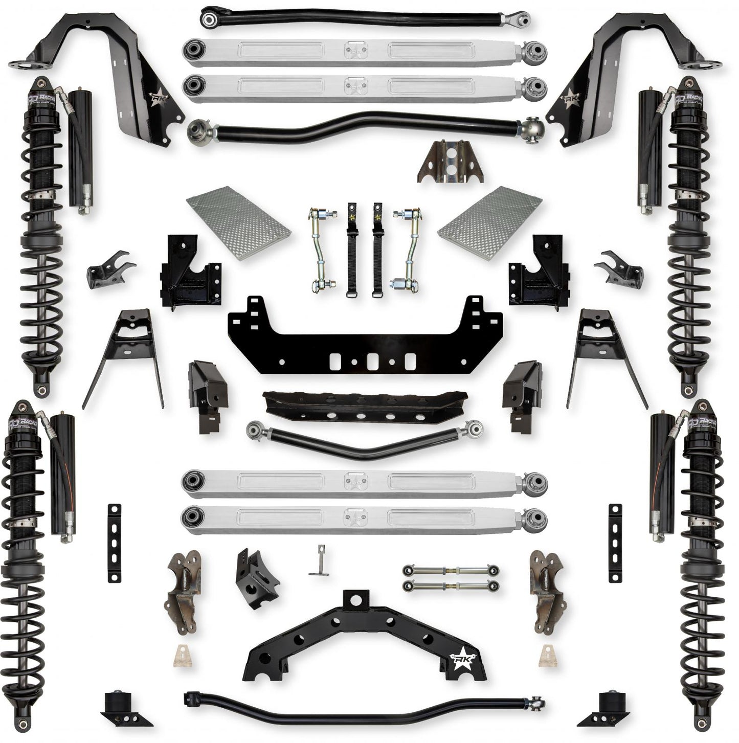 3.5 Inch X-Factor X2 Pro Elite Coilover Long-Arm Suspension System for Jeep Wrangler JLU Diesel Models Trail Runner System Stage 1 Rock Krawler