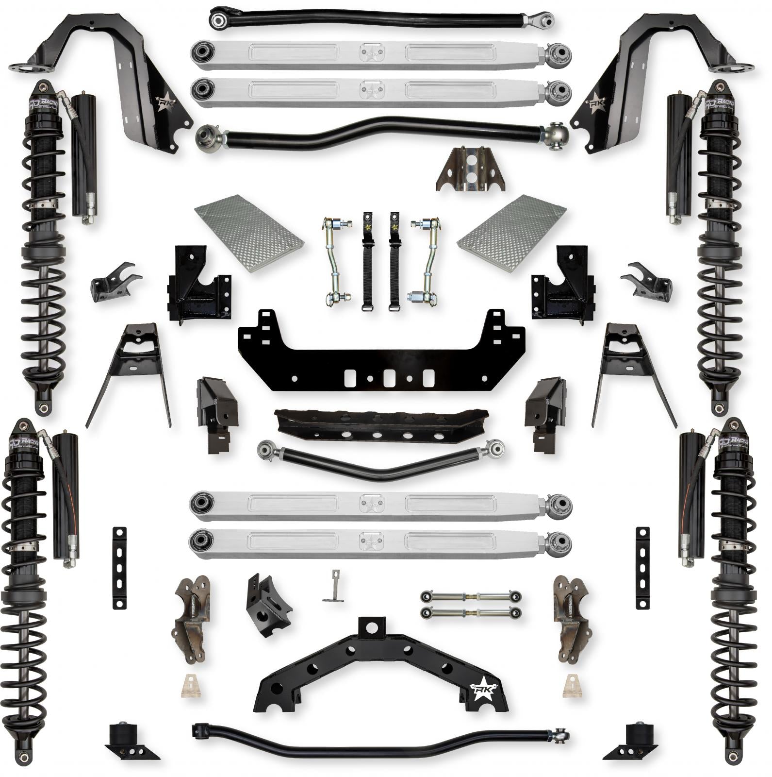 3.5 Inch X-Factor X2 Pro Elite Coilover Long-Arm Suspension System for Jeep Wrangler JLU Diesel Models Trail Runner System Stage 1 Rock Krawler