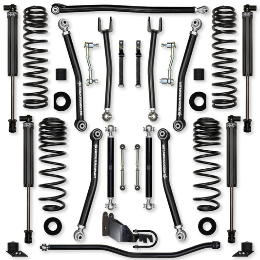 3.5 Inch X-Factor Mid-Arm Suspension System for Jeep Wrangler JLU Gas Models Rock Krawler