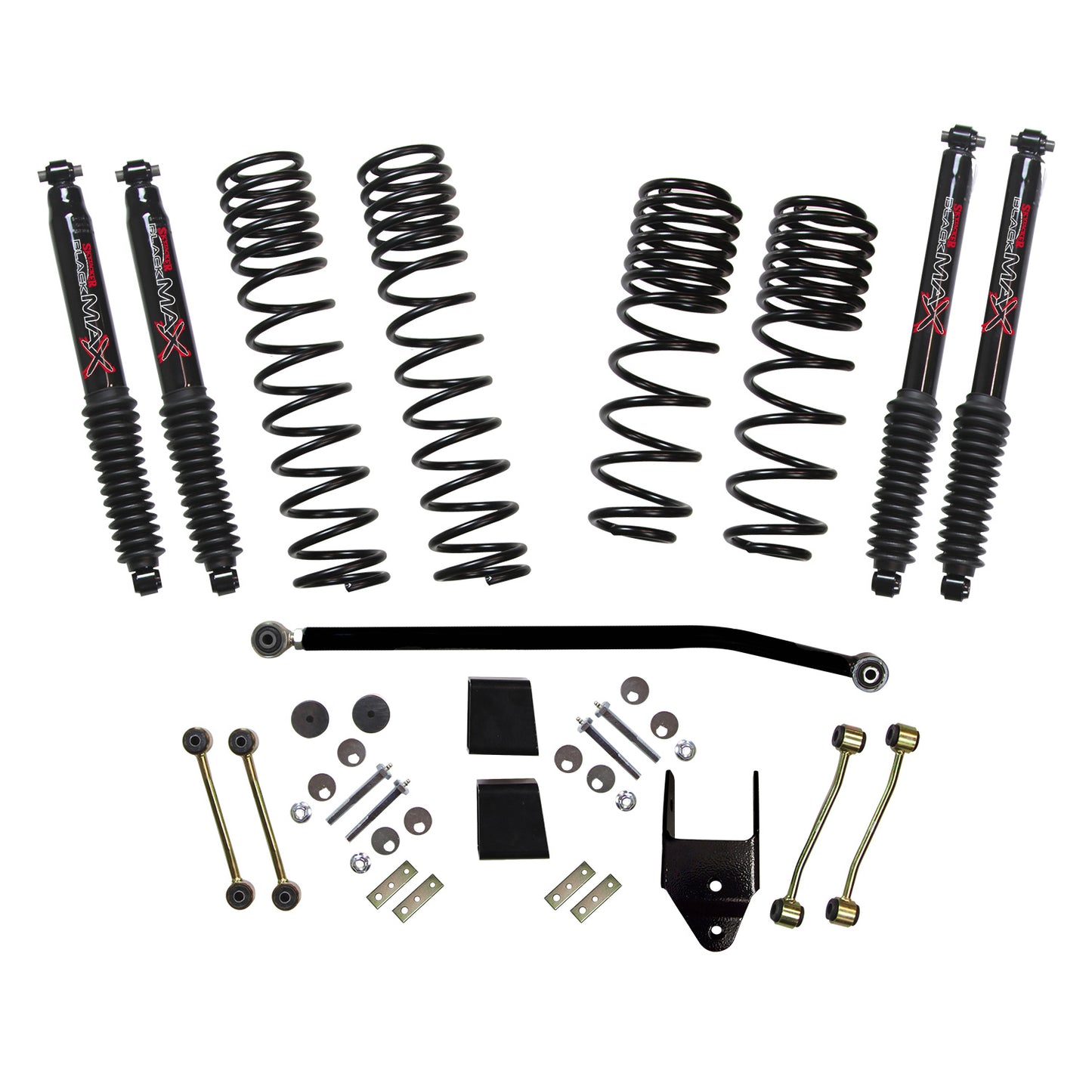 Jeep JL Diesel 3.5-4.0 Inch Dual Rate Long Travel Suspension Lift W/Black MAX Shocks 2020 Wrangler JL Skyjacker-1