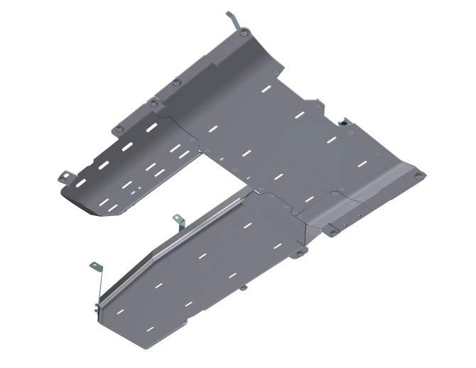 JLU T-Case/Fuel Skid/ DPF Only - 4 Door 3.0L Diesel Aluminum Artec Industries-2