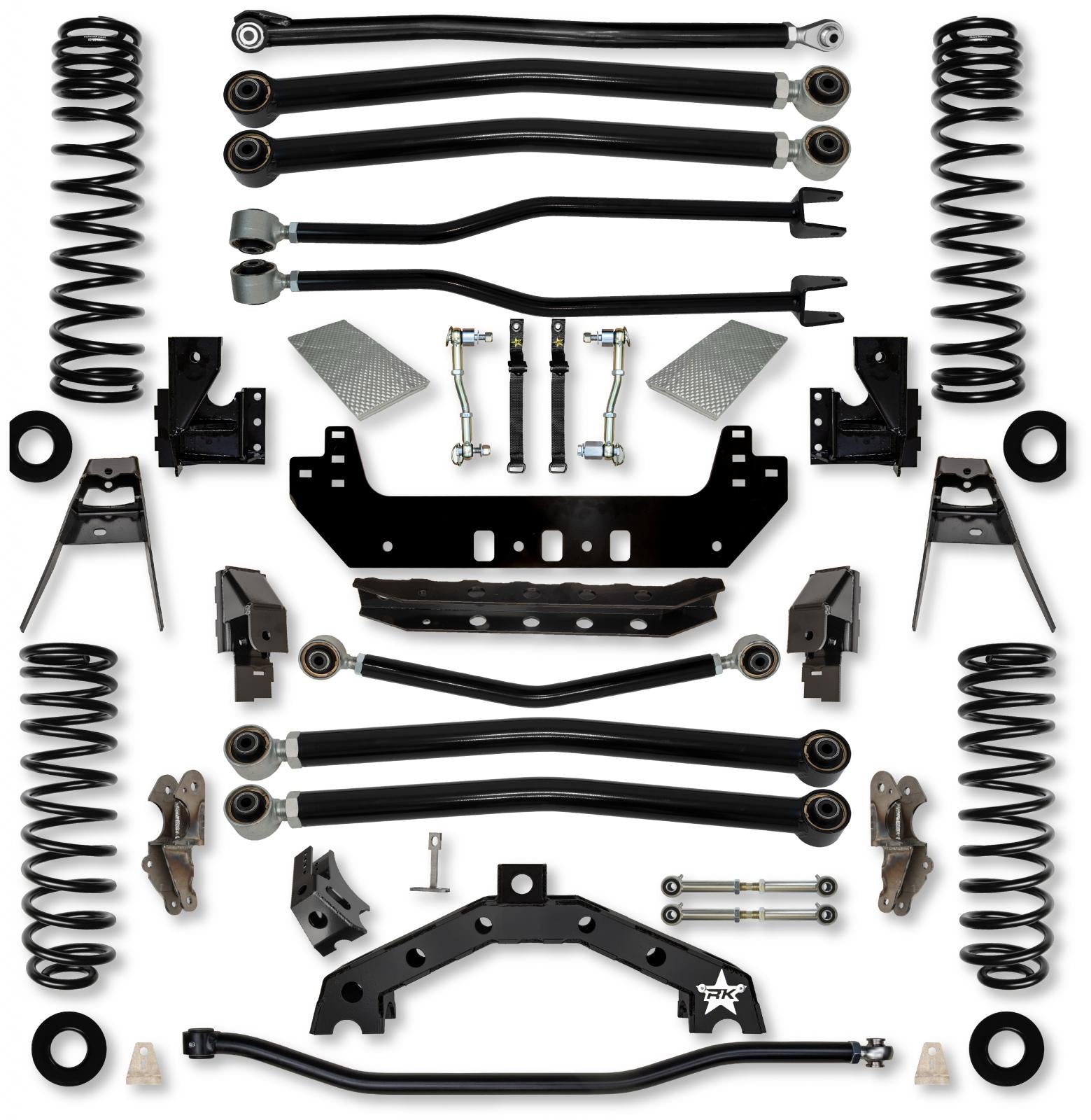 4.5 Inch Adventure X2 Long-Arm Suspension System for Jeep Wrangler JLU Diesel Models Rock Krawler-2