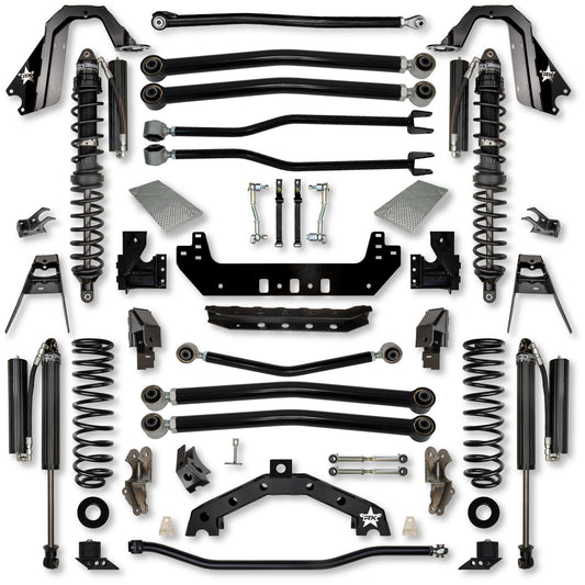 4.5 Inch Adventure X2 Coilover Long-Arm Suspension System for Jeep Wrangler JLU Diesel Models Comp Stage 1 Rock Krawler