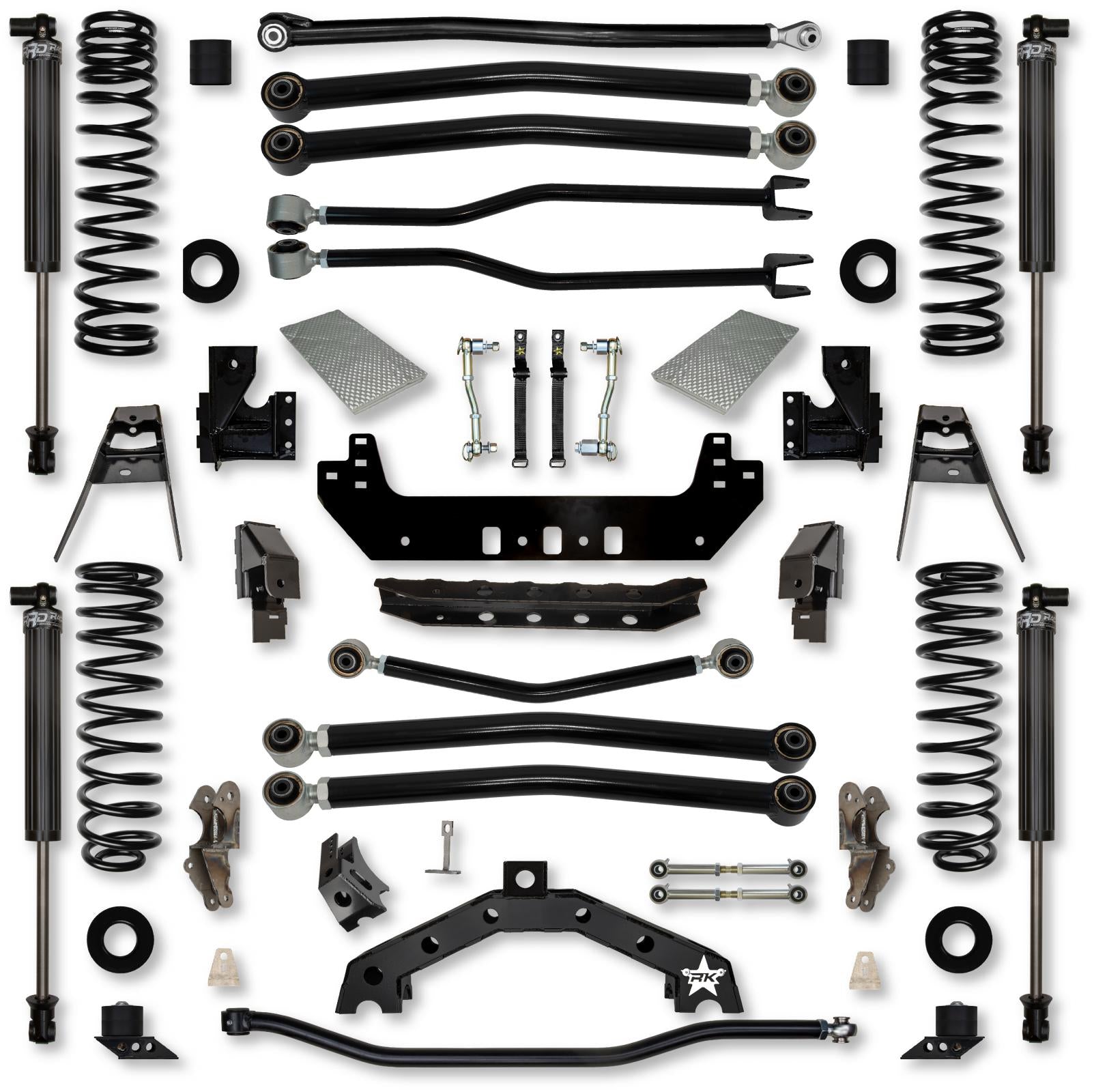 4.5 Inch Adventure X2 Long-Arm Suspension System for Jeep Wrangler JLU Diesel Models Rock Krawler