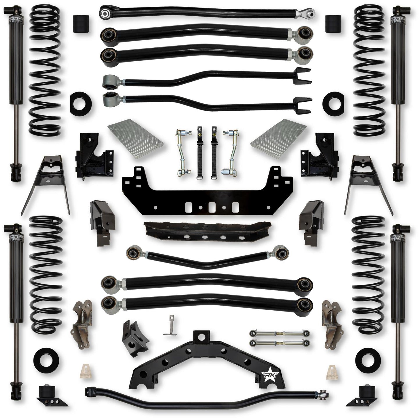 4.5 Inch Adventure X2 Long-Arm Suspension System for Jeep Wrangler JLU Gas Models Rock Krawler