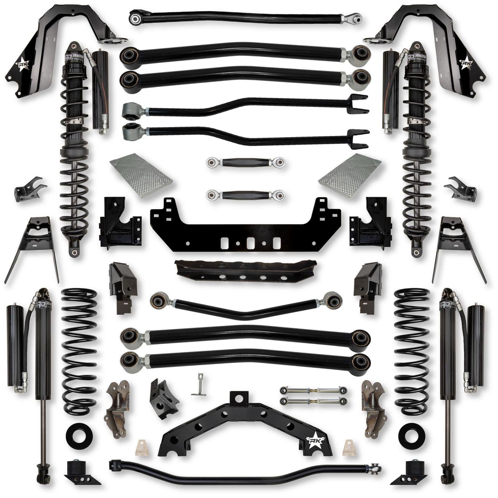 4.5 Inch Adventure X2 Coilover No Limits Long-Arm Suspension System for Jeep Wrangler JL Gas Models Comp Stage 1 Rock Krawler