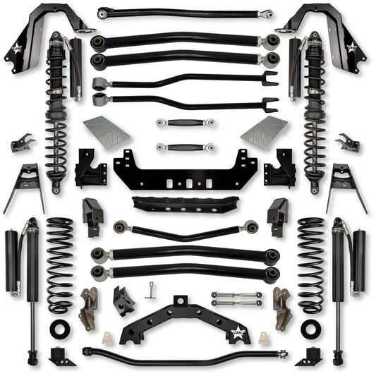 4.5 Inch Adventure X2 Coilover No Limits Long-Arm Suspension System for Jeep Wrangler JLU Gas Models Comp Stage 1 Rock Krawler