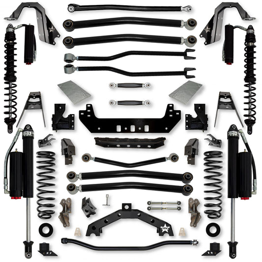 4.5 Inch Adventure X2 Coilover No Limits Long-Arm Suspension System for Jeep Wrangler JLU Gas Models Comp System Stage 2 Rock Krawler