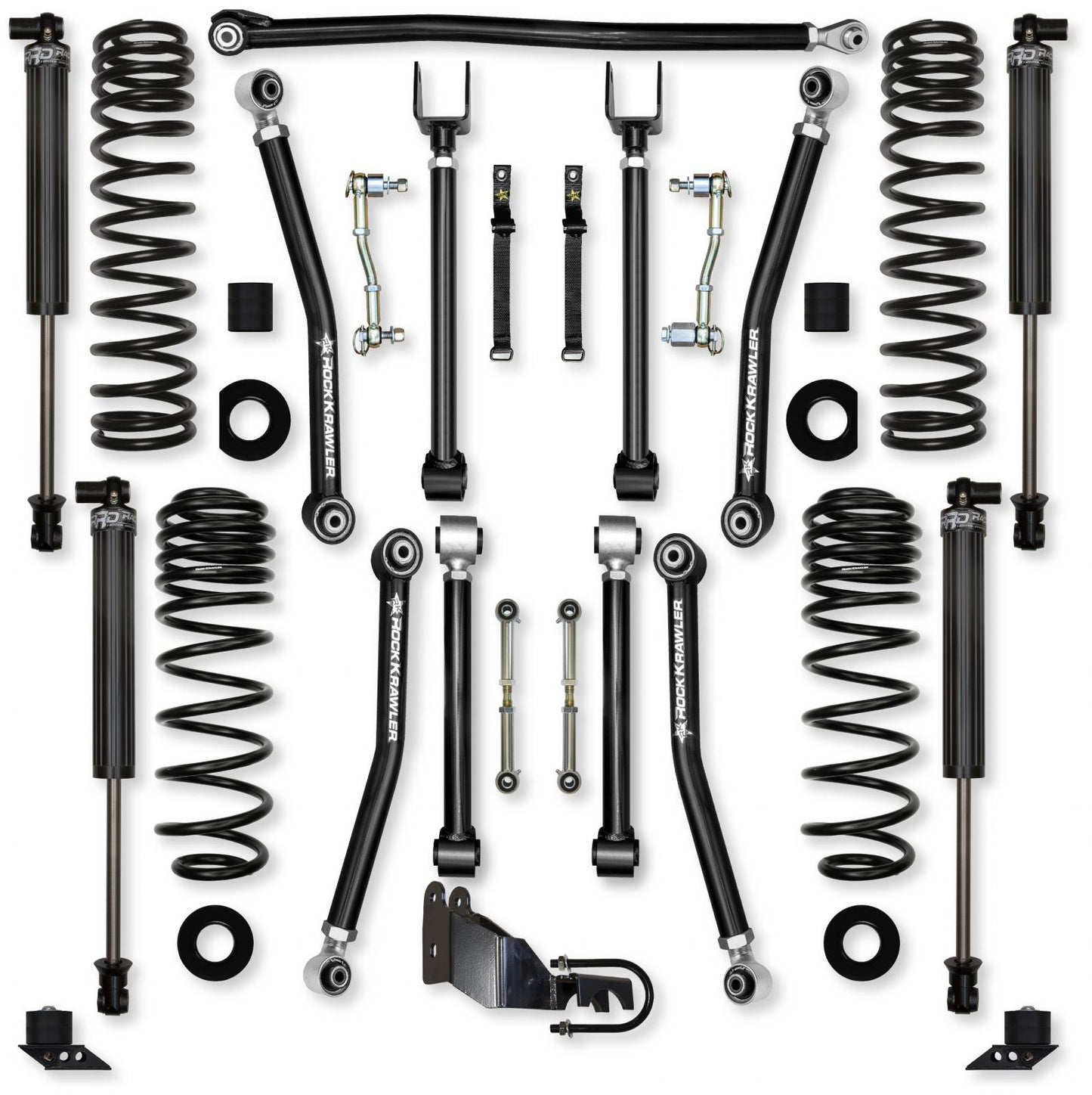 4.5 Inch Adventure X Mid-Arm Suspension System for Jeep Wrangler JL Gas Models Rock Krawler