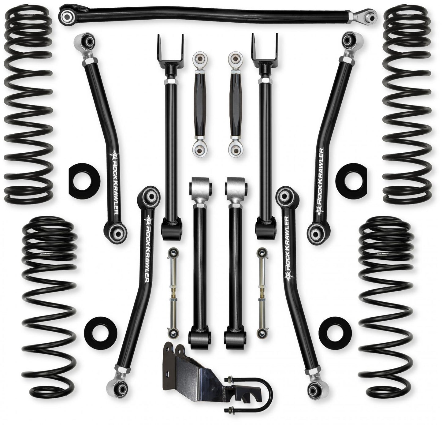 4.5 Inch Adventure X Coilover No Limits Mid-Arm Suspension System for Jeep Wrangler JL Gas Models Comp Stage 1 Rock Krawler