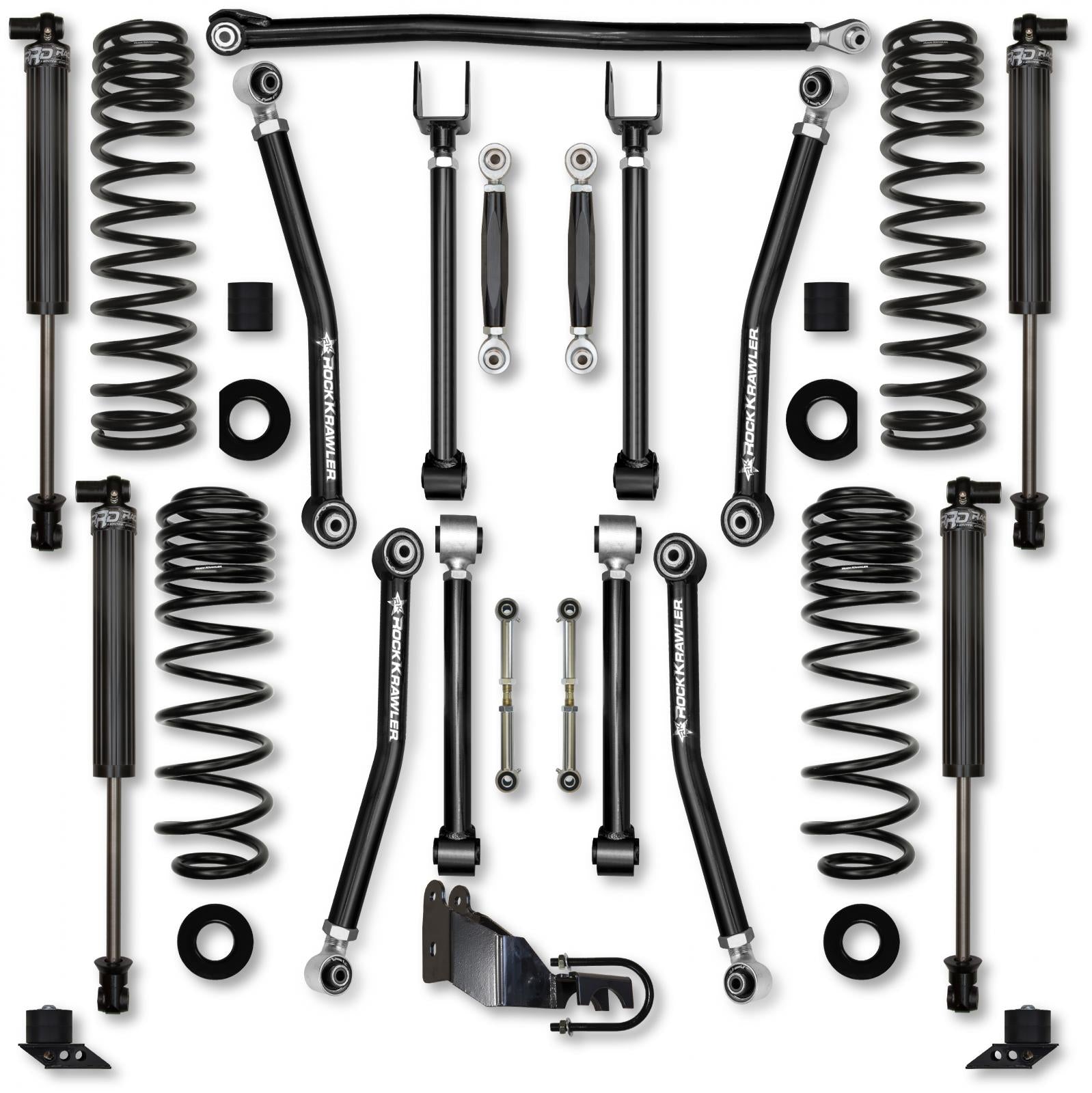 4.5 Inch Adventure X No Limits Mid-Arm Suspension System for Jeep Wrangler JLU Diesel Models Rock Krawler