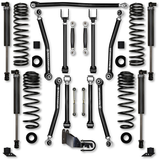 4.5 Inch Adventure X No Limits Mid-Arm Suspension System for Jeep Wrangler JLU Gas Models Rock Krawler