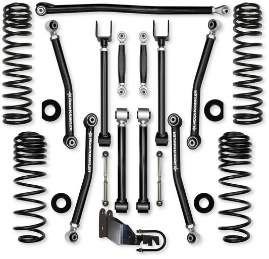 4.5 Inch Adventure X No Limits Mid-Arm Suspension System for Jeep Wrangler JLU 4XE Models With No Shocks Rock Krawler