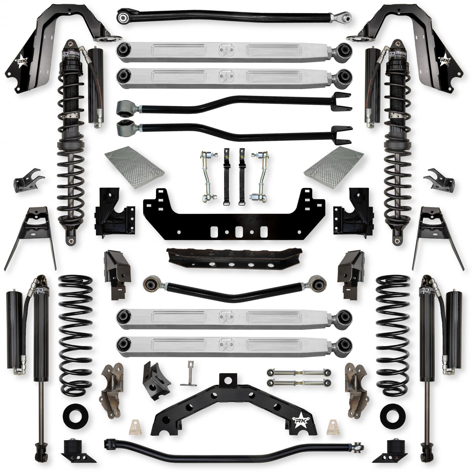 4.5 Inch Adventure X2 Pro Elite Coilover Long-Arm Suspension System for Jeep Wrangler JLU Diesel Models Comp Stage 1 Rock Krawler