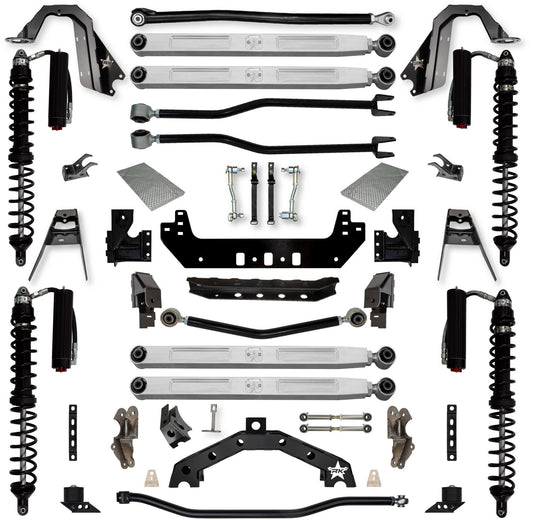 4.5 Inch Adventure X2 Pro Elite Coilover Long-Arm Suspension System for Jeep Wrangler JLU Diesel Models Trail Runner System Stage 2 Rock Krawler