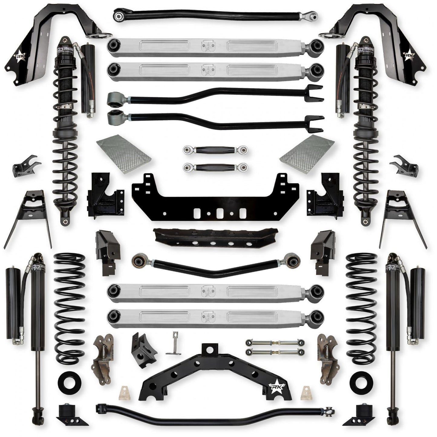 4.5 Inch Adventure X2 Pro Elite Coilover No Limits Long-Arm Suspension System for Jeep Wrangler JL Gas Models Comp Stage 1 Rock Krawler