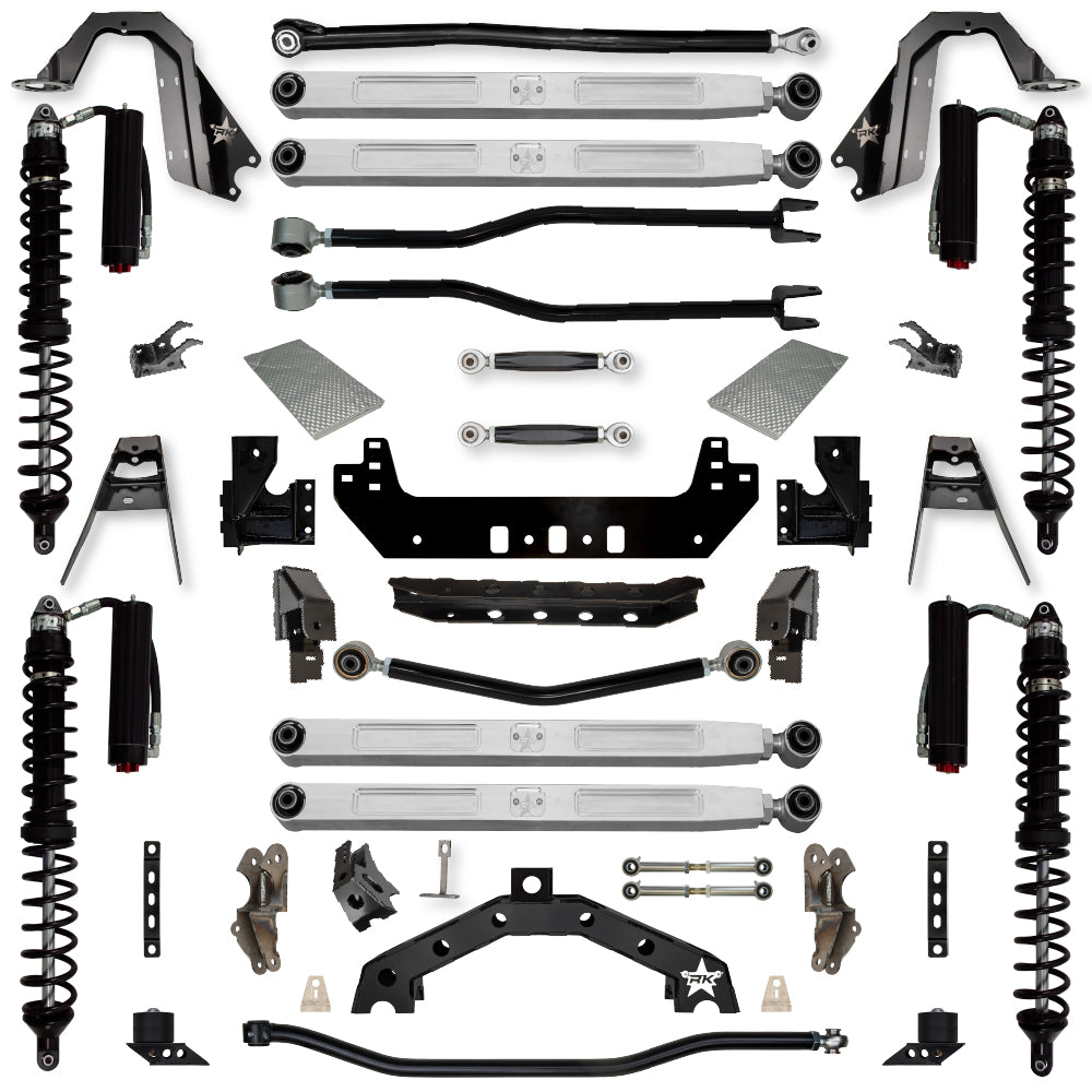 4.5 Inch Adventure X2 Pro Elite Coilover No Limits Long-Arm Suspension System for Jeep Wrangler JLU 392 Models Trail Runner System Stage 2 Rock Krawler