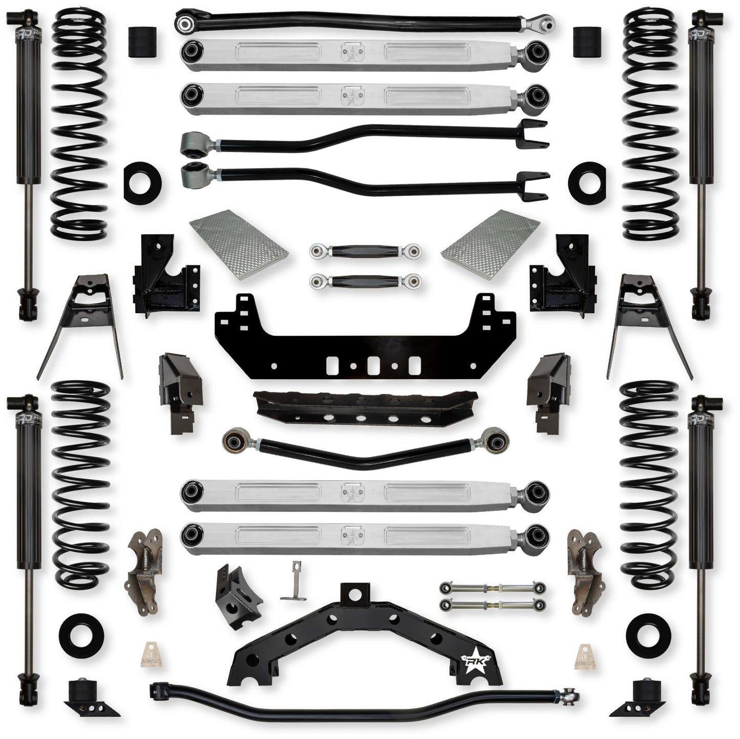 4.5 Inch Adventure X2 Pro Elite No Limits Long-Arm Suspension System for Jeep Wrangler JLU Gas Models Rock Krawler