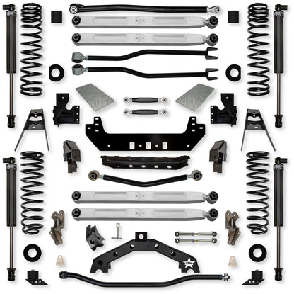 4.5 Inch Adventure X2 Pro Elite No Limits Long-Arm Suspension System for Jeep Wrangler JLU Gas Models Rock Krawler