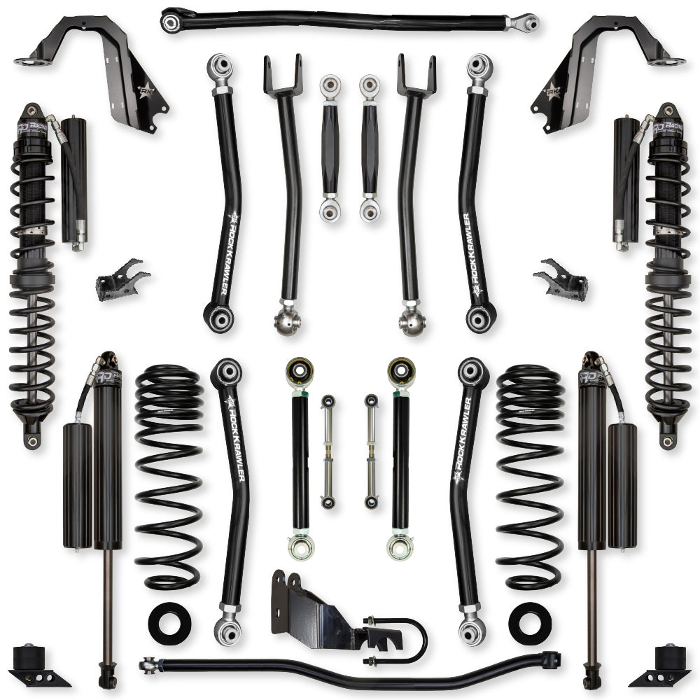 4.5 Inch X-Factor No Limits Mid-Arm Suspension System for Jeep Wrangler JLU Diesel Models Comp Stage 1 Rock Krawler
