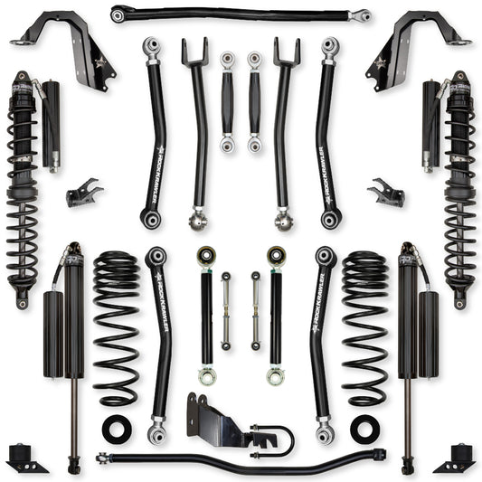 4.5 Inch X-Factor No Limits Mid-Arm Suspension System for Jeep Wrangler JLU Diesel Models Comp Stage 1 Rock Krawler