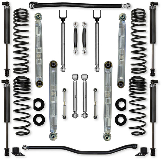 4.5 Inch X-Factor Pro Elite No Limits Mid-Arm System for Jeep Wrangler JLU 392 Models Rock Krawler