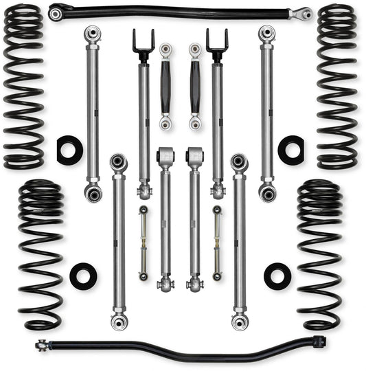 4.5 Inch X-Factor PRO No Limits Mid-Arm Suspension System for Jeep Wrangler JLU 392 Models Rock Krawler-1