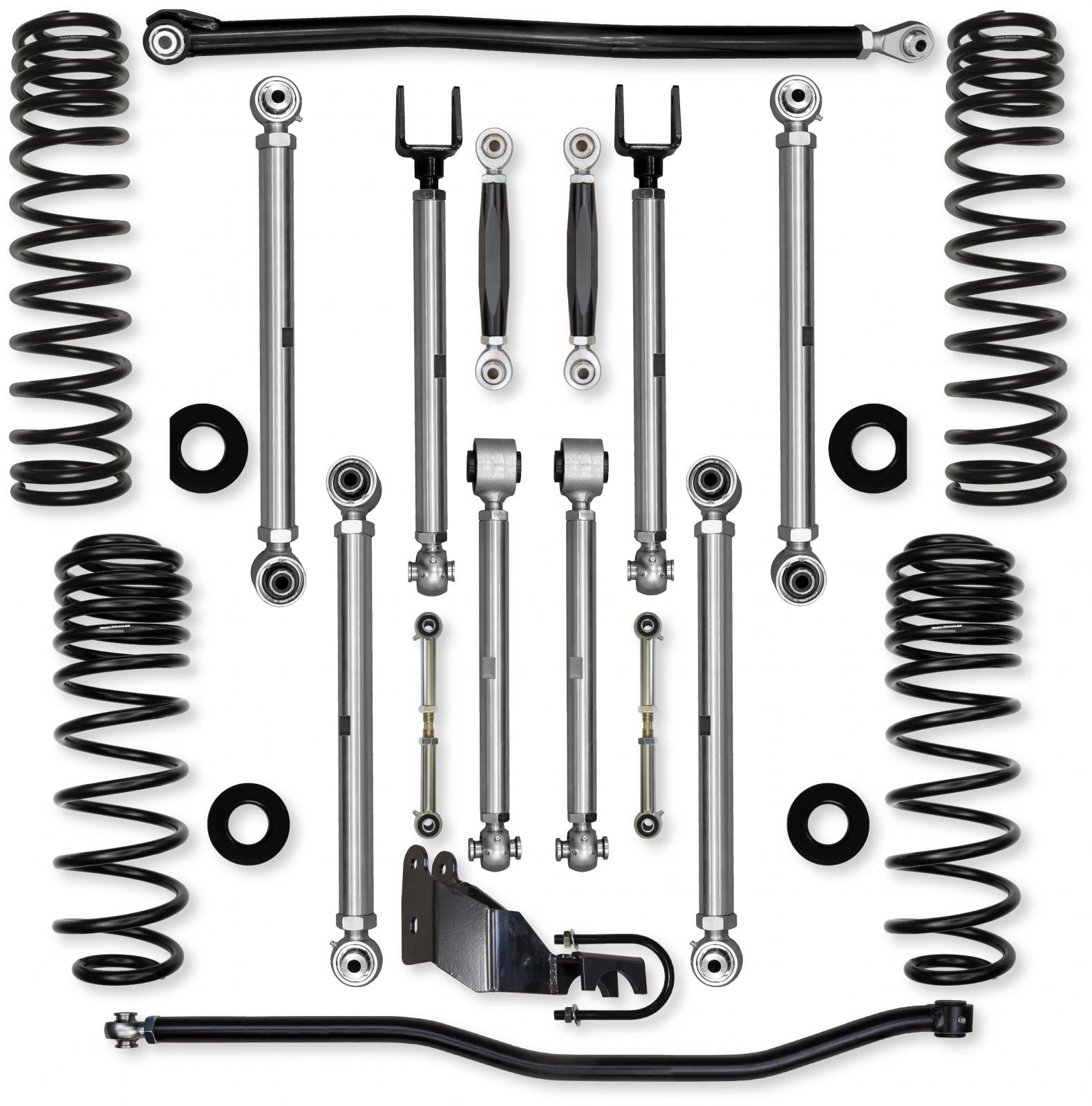4.5 Inch X-Factor PRO No Limits Mid-Arm Suspension System for Jeep Wrangler JLU Gas Models Rock Krawler-2
