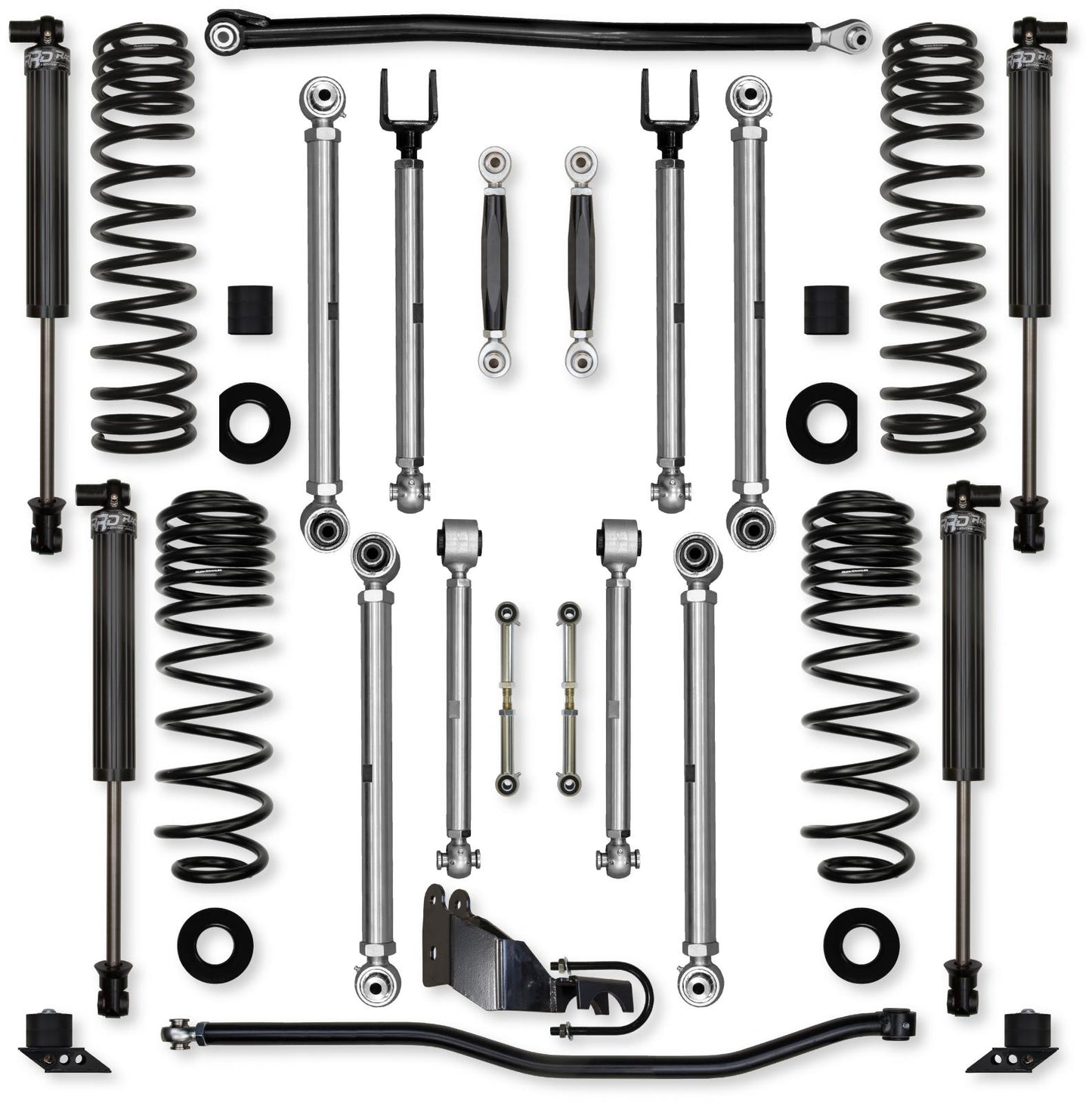 4.5 Inch X-Factor PRO No Limits Mid-Arm Suspension System for Jeep Wrangler JLU Gas Models Rock Krawler
