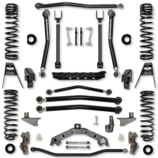 4.5 Inch T-Rex w/ 6 Inch Rear Stretch Hybrid System For Jeep Wrangler JL Rock Krawler-1
