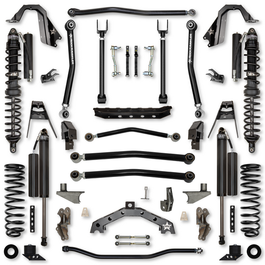 4.5 Inch T-Rex Coilover w/ 6 Inch Rear Stretch Hybrid System For Jeep Wrangler JL Comp Stage 1 Rock Krawler