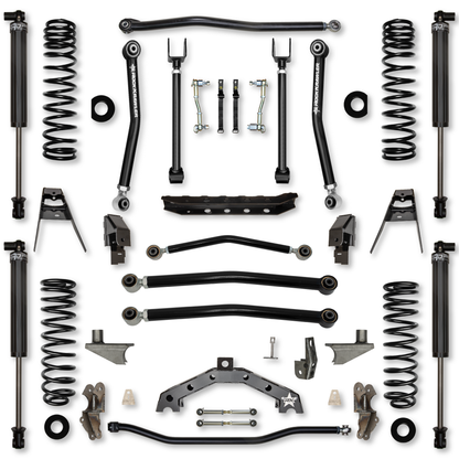 4.5 Inch T-Rex w/ 6 Inch Rear Stretch Hybrid System For Jeep Wrangler JL Rock Krawler