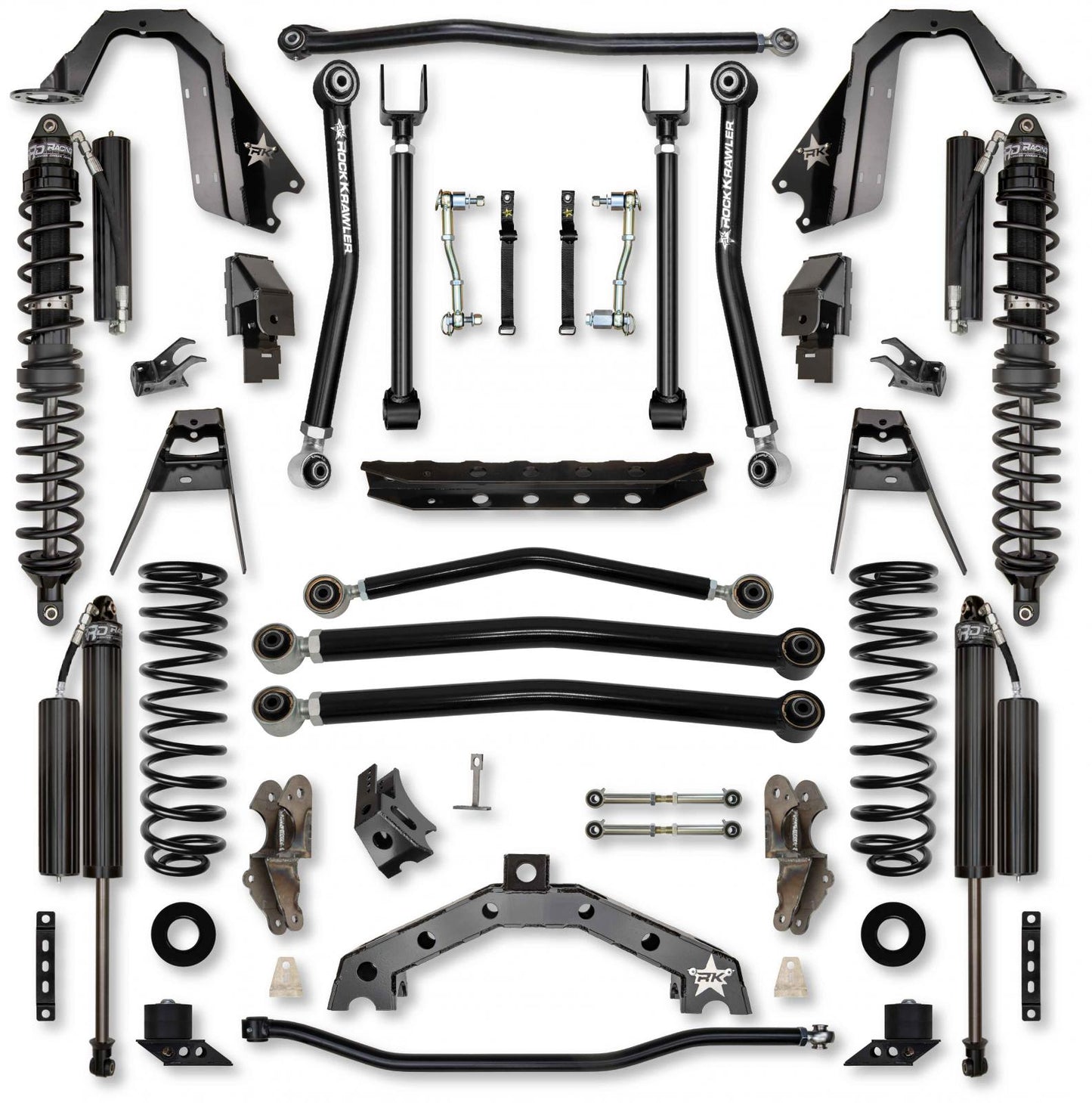 4.5 Inch T-REX Coilover Suspension System for Jeep Wrangler JL Gas Models Comp Stage 1 Rock Krawler
