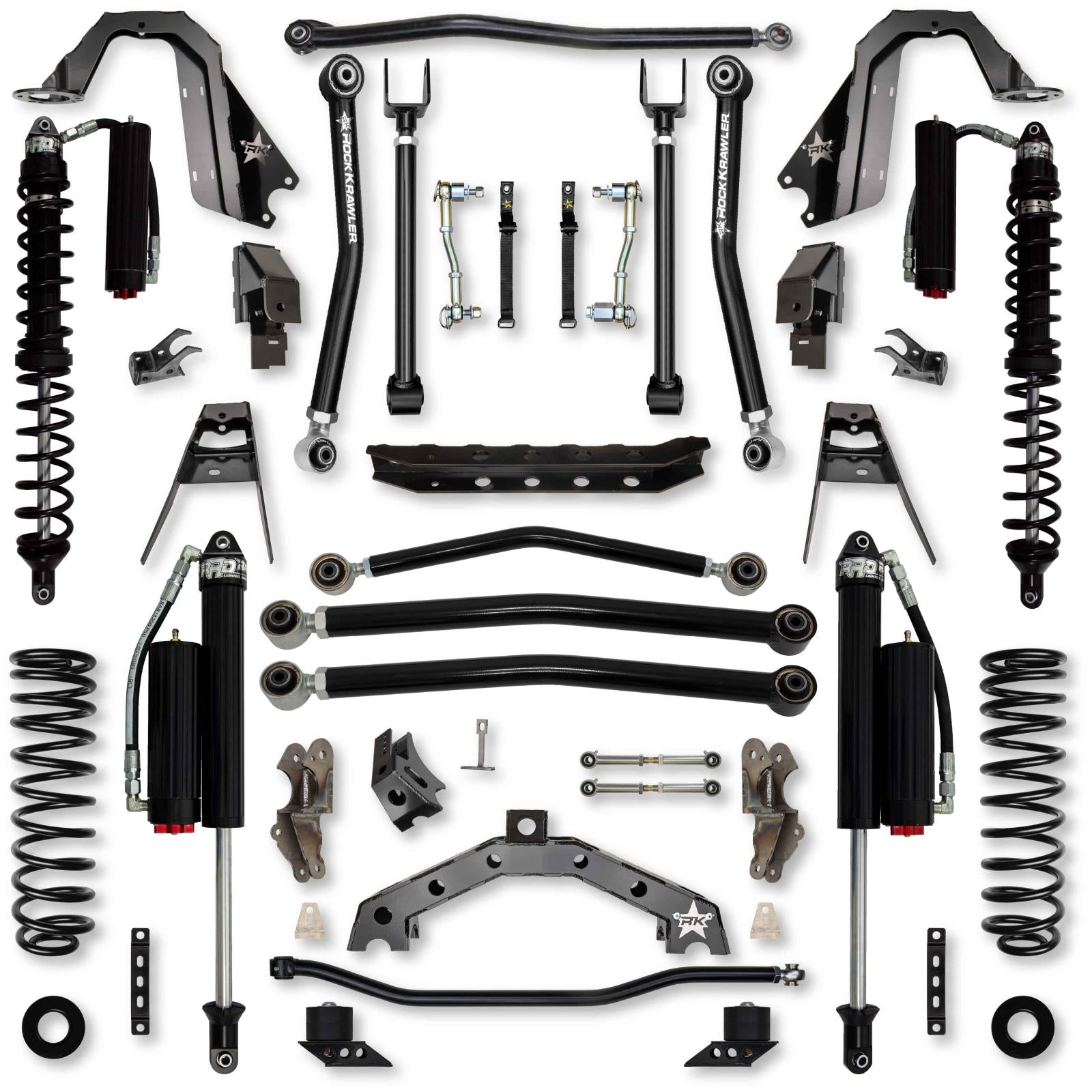 4.5 Inch T-REX Coilover Suspension System for Jeep Wrangler JL Gas Models Comp System Stage 2 Rock Krawler