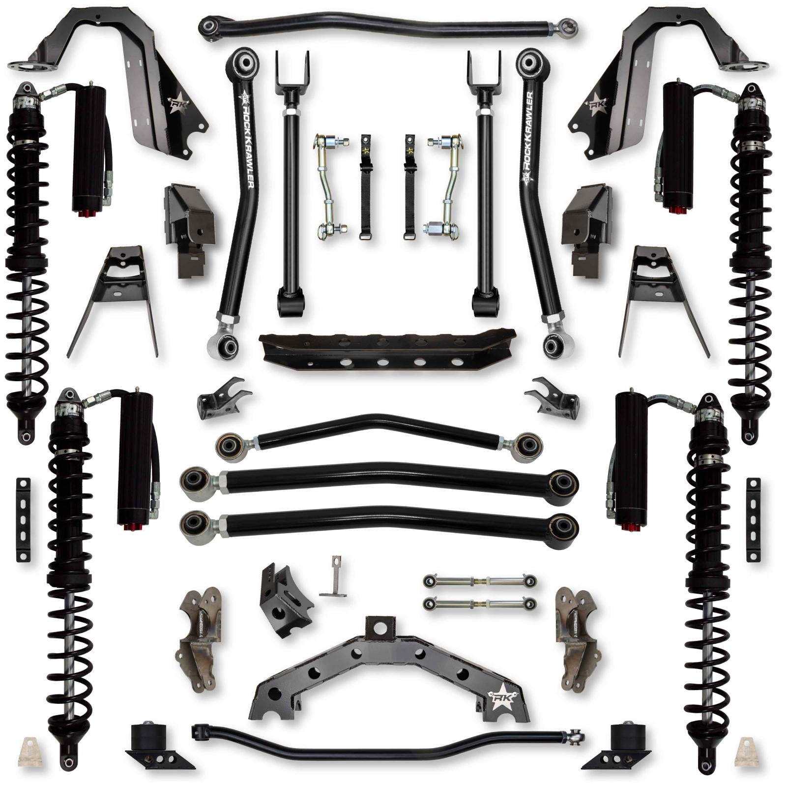 4.5 Inch T-REX Coilover Suspension System for Jeep Wrangler JL Gas Models Trail Runner System Stage 2 Rock Krawler