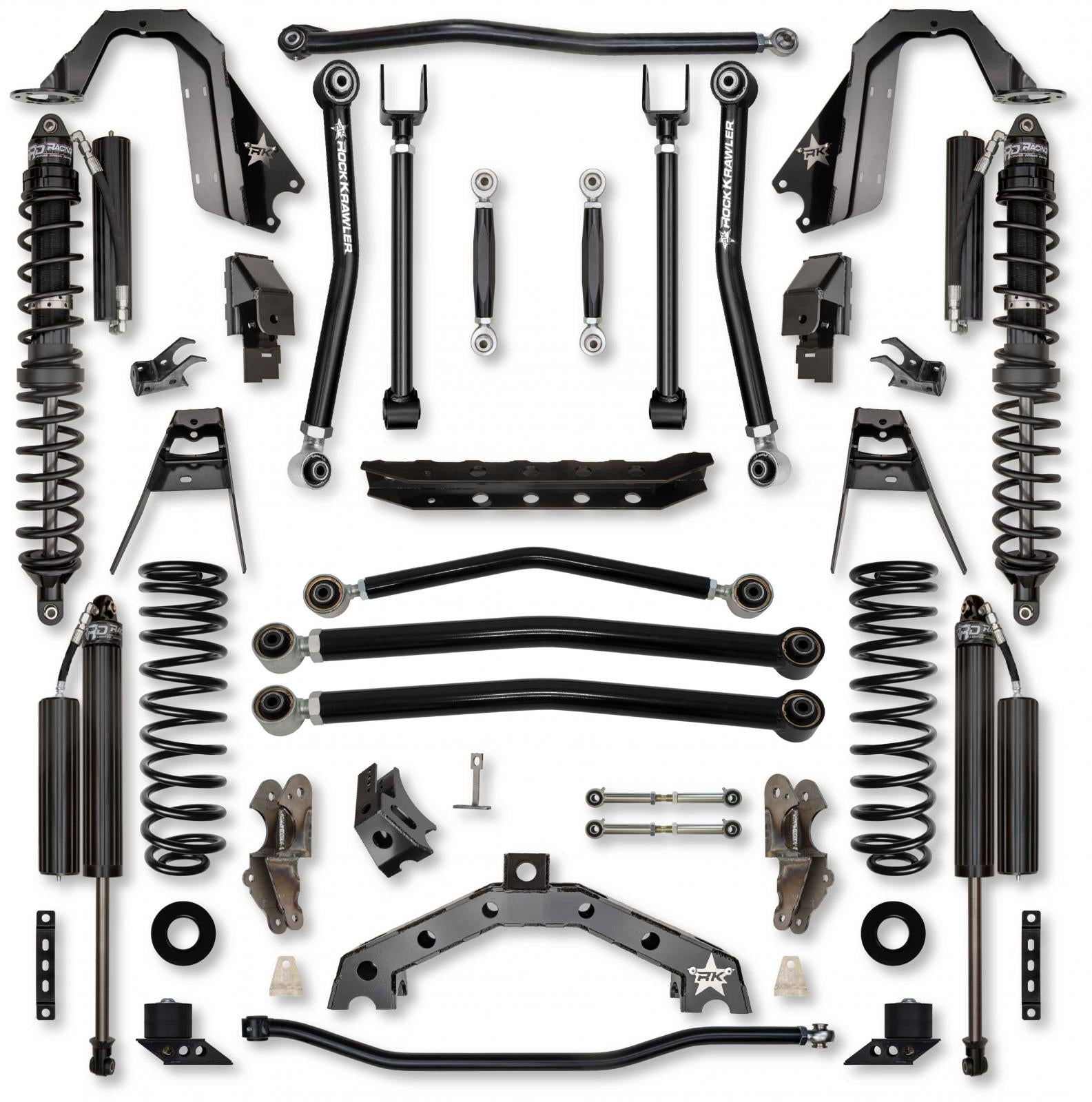 4.5 Inch T-REX Coilover Suspension System for Jeep Wrangler JLU 4XE Models Comp Stage 1 Rock Krawler