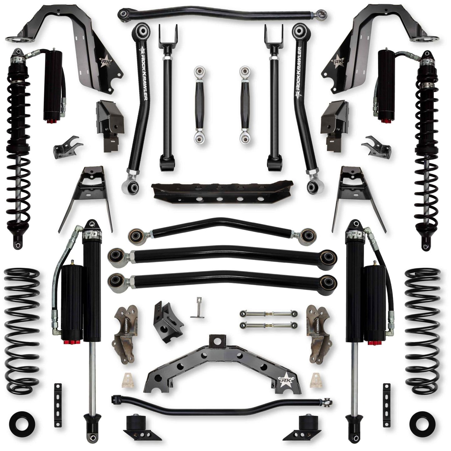 4.5 Inch T-REX Coilover No Limits Suspension System for Jeep Wrangler JLU 4XE Models Comp System Stage 2 Rock Krawler