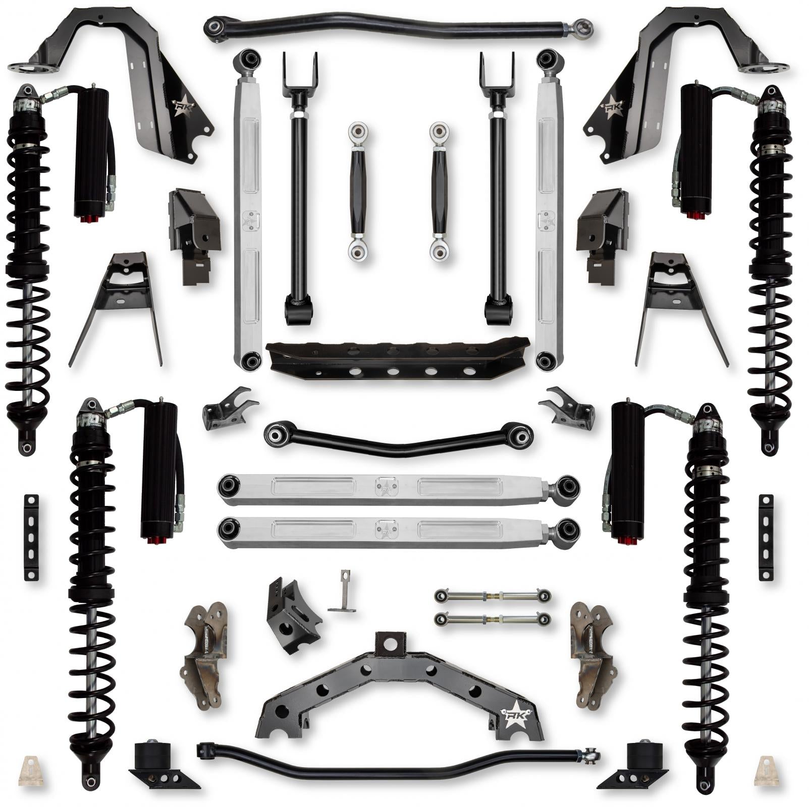 4.5 Inch T-REX Pro Elite Coilover No Limits Suspension System for Jeep Wrangler JL Gas Models Trail Runner System Stage 2 Rock Krawler