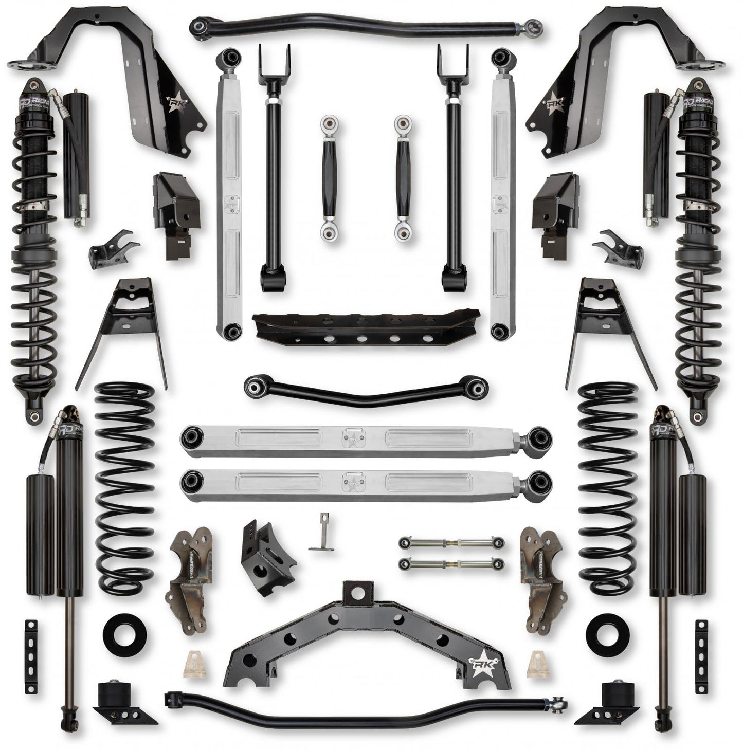 4.5 Inch T-REX Pro Elite Coilover No Limits Suspension System for Jeep Wrangler JLU 4XE Models Comp Stage 1 Rock Krawler