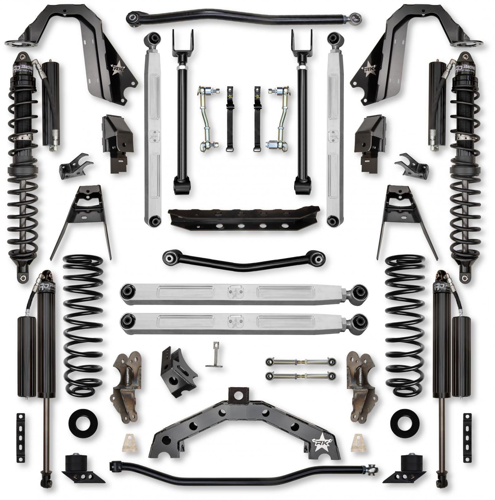 4.5 Inch T-REX Pro Elite Coilover Suspension System for Jeep Wrangler JL Gas Models Comp Stage 1 Rock Krawler