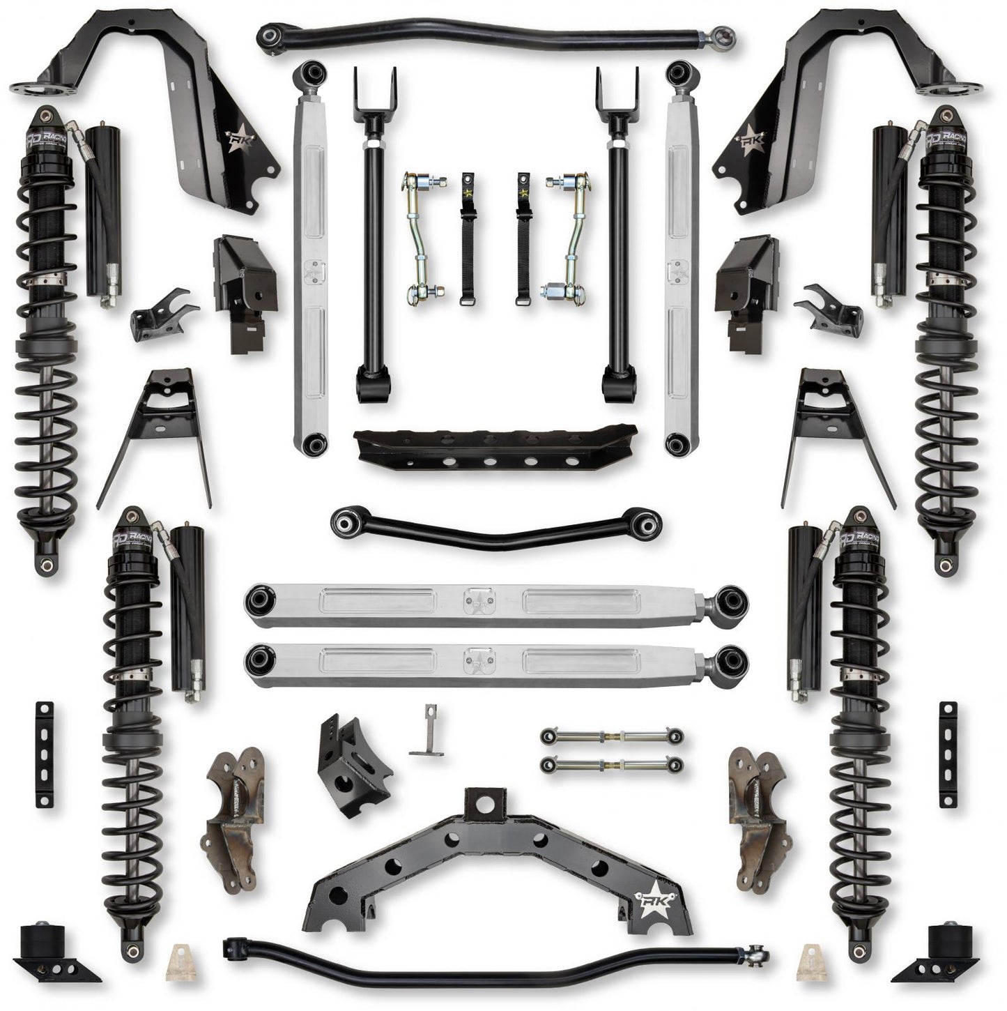 4.5 Inch T-REX Pro Elite Coilover Suspension System for Jeep Wrangler JLU 4XE Models Trail Runner System Stage 1 Rock Krawler
