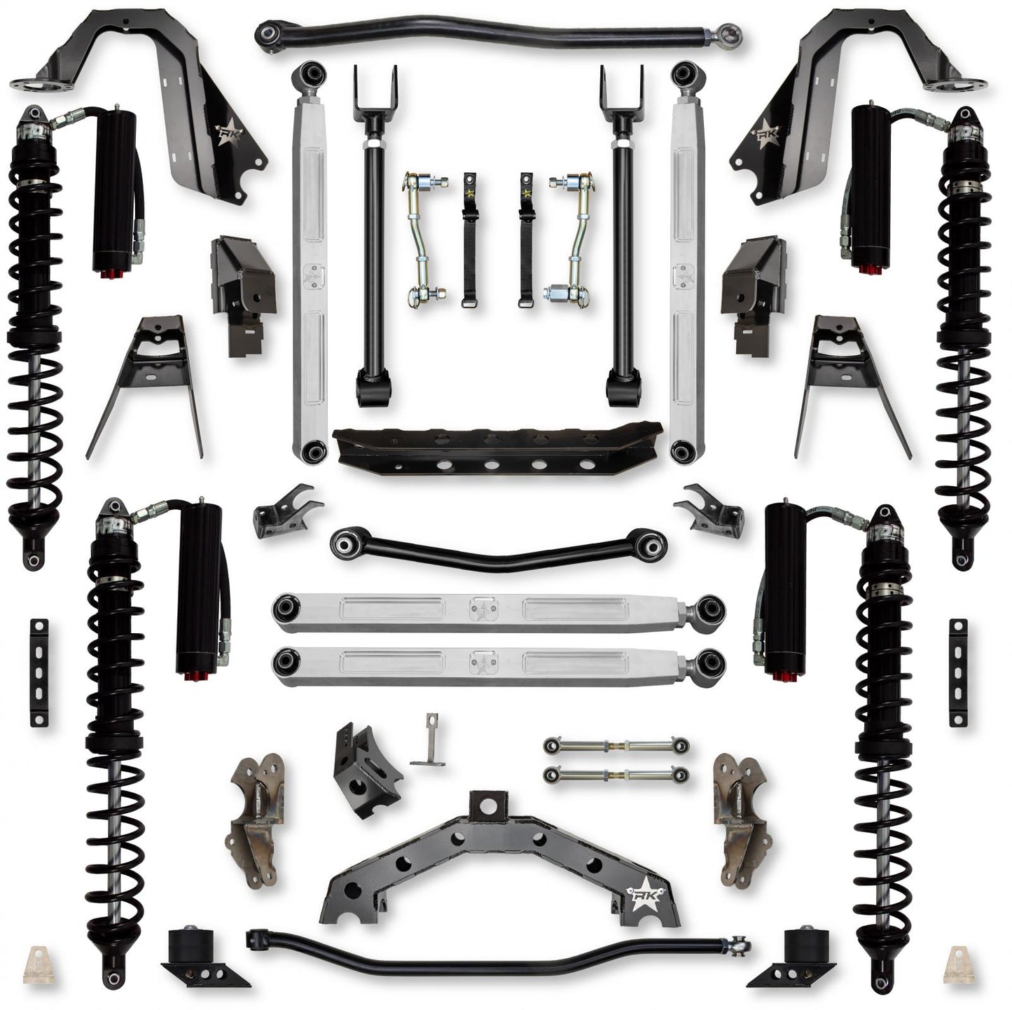 4.5 Inch T-REX Pro Elite Coilover Suspension System for Jeep Wrangler JLU 4XE Models Trail Runner System Stage 2 Rock Krawler